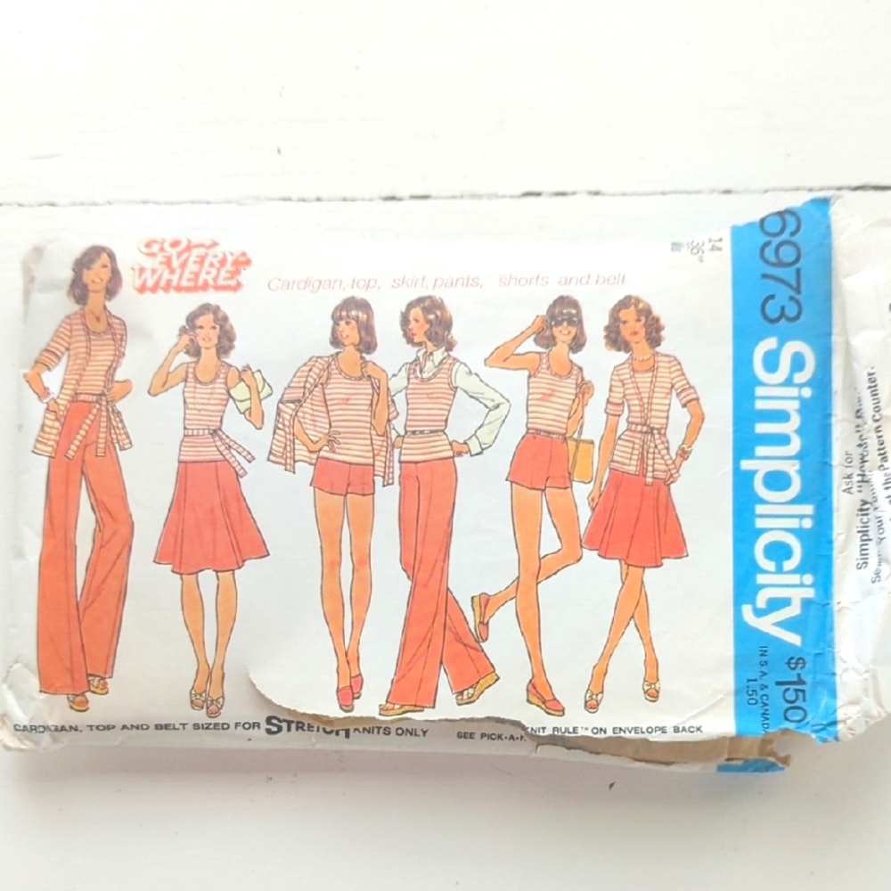 Simplicity 6973 Vintage 1970's Sewing Pattern